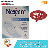 Băng keo cá nhân không thấm nước Nexcare Waterproof (10 gói/hộp)