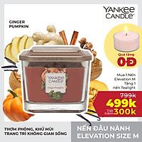 Nến ly vuông Elevation Yankee Candle size M - Ginger Pumpkin (347g)