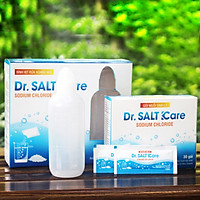 Bình rửa mũi Dr Salt Kare|1 bình kèm 30 gói muối nhập khẩu New Zealand| Rửa mũi cho bé và người lớn| hỗ trợ điều trị viêm mũi, sổ mũi, viêm mũi dị ứng, viêm xoang