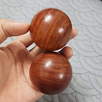 2 Bi lăn tay gỗ hương quả tròn 5 cm