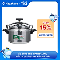 Nồi Áp Suất Cơ Nagakawa NAG1451 (5 Lít) - Làm Bằng Hợp Kim Nhôm Cao Cấp Siêu Bền - Dùng Với Bếp Gas, Bếp Hồng Ngoại - Hàng Chính Hãng