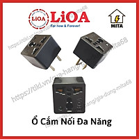 Phích ổ cắm đa năng LiOA chuyển 3 chân thành 2 chân 15A/220V Chân Tròn/Dẹt - Ổ điện chuyển đổi từ 3 chấu sang 2 chấu