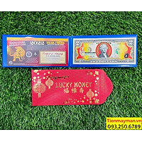 Tiền 2 USD Hình Con Cọp Mạ Vàng 2022 Lì Xì Tết May Mắn Tài Lộc, Quà tặng phong thủy Tết Nhâm Dần 2022