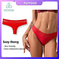 Quần Lót Cotton Lọt Khe Phối Ren Quyến Rũ Dành Cho Nữ