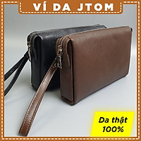 Ví Da Clutch hộp nam da mill CL130 (Đen/Nâu)