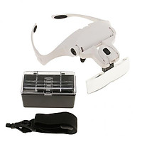 2x5 Lens Headband LED Lamp Head Light Jeweler Magnifier Magnifying Glass Loupe