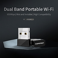 Thẻ Mạng Không Dây Comfast Cf-812Ac Mini Usb 3.0, Bộ Thu Tín Hiệu Wifi Dongle Ethernet 1300Mbps, Băng Tần Kép 802.11 B/G/N 5.8/2.4Ghz