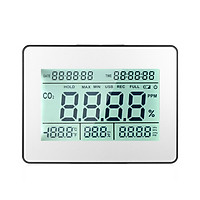 Carbon Dioxide Detector Air Quality Monitor Meter with Data Logging Clock Function 5.5-inch Large LCD Wall Mountable CO2