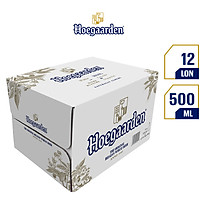 Thùng 12 Lon Bia Hoegaarden White Bỉ - Bia Lúa Mỳ Chính Hiệu (500ml/ lon)