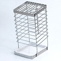 Hộp đựng dao kéo bằng inox 304 kèm khay nhựa hứng nước không rỉ sét nhiều ngăn - HOBBY KDD25