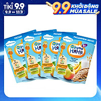 Combo 4 Gói Bột ăn dặm yến mạch chuối táo Fruto Nyanya 200g