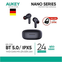 Tai Nghe TWS AUKEY EP-T25, BT 5.0, Pin Tới 25H, Cảm Ứng, Chống Nước IPX5, Độc Lập 2 Tai - Hàng Chính Hãng