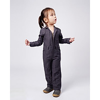 Jumpsuit Trẻ em Unisex_ Yvette LIBBY N'guyen Paris_VOYAGER_Màu Xám (Volcanic Glass), Vải lanh cao cấp viền cotton lụa Ý