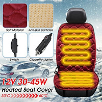 12V Heated Plush Cushion Car Seat Cover Heating Heater Warmer Pad Winter Universal