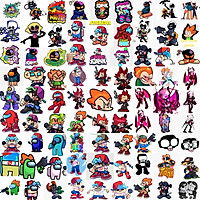 Ảnh Sticker Friday Night Funkin 30-60 cái ép lụa khác nhau