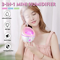 w/Night Light+Cooler Fan 350ML LED Ultrosonic Mini USB Humidifier Air Purifier Suit for Gym/ Yoga/Baby Room/ Office/SPA