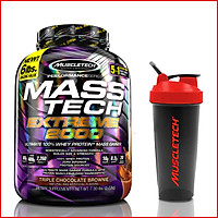 Sữa tăng cân tăng cơ Mass Tech Extreme 2000 7lbs (~3.18kg) - Hương vị Chocolate – Hỗ trợ Tăng Cân Nhanh + Tăng Sức Mạnh từ nguồn dinh dưỡng đầy đủ như 1 bữa ăn - Hàng nhập khẩu chính hãng Muscletech - Kèm quà tặng