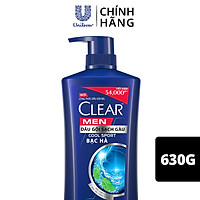 Dầu Gội Đầu cho nam 630g Clear Men Cool Sport Bạc hà đánh bay gàu, ngứa và vi khuẩn mát lạnh cực đỉnh suốt ngày dài