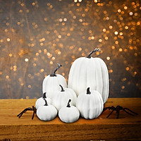 7x Artificial Pumpkins Bulk Faux Harvest For Fall Wedding Centerpiece