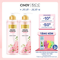 Combo 2 chai Sữa tắm nước hoa dưỡng ẩm sáng da Cindy Bloom Aroma Flower mùi hương ngọt ngào nữ tính 640g