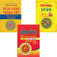 Combo 3 Quyển 365 Ngày Lịch Vạn Sự 2021 Tân Sửu + Xem Tử Vi 12 Con Giáp Năm Tân Sửu 2021 + Tìm Hiểu Văn Hóa Dân Gian Phong Tục Chọn Ngày Lành Tháng Tốt Năm Tân Sửu 2021