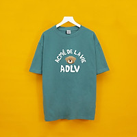 Áo thun tay lỡ ADLV Gấu Hogoto shop , Áo thun unisex nam nữ form rộng oversize chất liệu Cotton