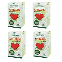 Combo 4 Hộp Thực Phẩm Bảo Vệ Sức Khỏe APHARIN Hỗ Trợ Cao Huyết Áp Từ Thảo Dược