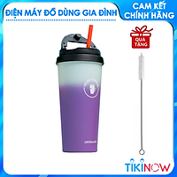 Ly Giữ Nhiệt Lock&Lock Clip Tumbler LHC4151 (540ml) - Hàng Chính Hãng, Bằng Thép Không Gỉ Inox 304, Kèm Ống Hút Nhựa Dùng Được Nhiều Lần, Nắp Vặn Chặt - Tặng Cọ Rửa Ống Hút