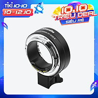 Khớp Nối Ống Kính Máy Ảnh Tự Động Lấy Nét Điện Tử Commlite cm-Ef-Eos R Có Thể Điều Chỉnh Khẩu Độ Cho Máy Ảnh Canon Lens EF/EF-S, Canon Eos R Rf-Mount Full Frame Đen