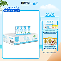 Sữa Tươi Đà Lạt True Milk Ít Đường Hộp 180ml (Thùng 48 Hộp)
