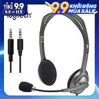 Tai nghe âm thanh nổi chơi game văn phòng H110 của Logitech với Micrô 3,5 mm Nhạc có dây Gọi cho Máy tính xách tay để bàn