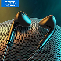 Tai Nghe Nhét Tai TOPK F20 Tai Nghe Micro Dây Bass Nặng Điều Khiển Kèm Micro Cho iPhone 6 Xiaomi OPPO Vivo - Hàng nhập khẩu