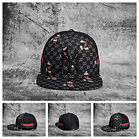 Mũ Snapback Mũ lưỡi trai Thời Trang G u c i ny đen mickey 2021