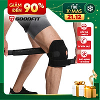 Bó gối thể thao, băng đầu gối thủ môn, băng bảo vệ đầu gối tập gym GoodFit đệm silicone, thanh lò xo trợ lực GF515K