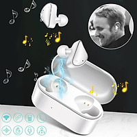 TWS Mini Bluetooth 5.0 Stereo Headset In-Ear Wireless Earphone Earbud Headphone 2500mA