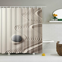 Digital Printing Bath Shower Curtain with Several Hooks