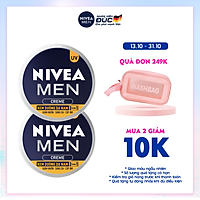Combo 2 Kem Dưỡng Da Nam NIVEA MEN Creme 3in1 Giúp Giảm Nhờn, Sáng Da, Cấp Ẩm (30ml) - 83923