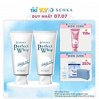 Combo 2 Sữa Rửa Mặt Tạo Bọt Chiết Xuất Đất Sét Trắng Senka Perfect White Clay 120g x 2