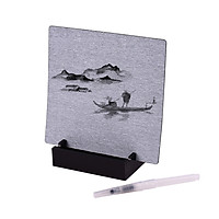 Reusable Buddha Board Artist Board Paint with Water Brush & Stand Release Pressure Relaxation Meditation Art Mindfulness