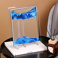 Tranh cát chuyển động 3D, tranh cát lún tạo hình nghệ thuật khung chữ nhật 3 loại kích thước ( Giao màu Ngẫu Nhiên)