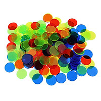 Pack of 100 Bingo Chips (Multi Color) – 1.5cm Translucent Markers for Bingo, Counting & Game Tokens, Chips for Bingo Games