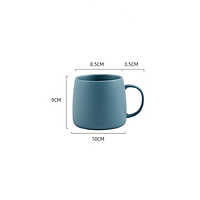 Tách cà phê gốm 500ml / tách trà dung tích lớn có thìa nắp / tách cà phê cappuccino sữa ăn sáng tại nhà
