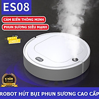 Robot Hút Bụi Lau Nhà Phun Sương Tự Động Làm Sạch Và Làm Ẩm Thông Minh ES08 2021 Rô Bốt Dùng Pin Sạc Tặng Kèm Khăn Lau – Hàng nhập khẩu