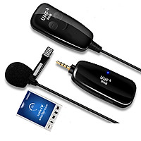 Micro cài áo V32 không dây sóng UHF, cắm điện thoại livestream, thu âm, quay video, làm YouTube, Vlog từ xa - A088