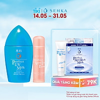 Combo Chống nắng kiềm dầu & Son dưỡng môi Senka (Kem chống nắng UV milk 40ml + Lip Balm 4.5g)