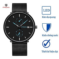 Đồng Hồ Nam Pagini Dây Titanium Mặt Tròn Sang Trọng PA9966, Kính Cao Cấp Chống Trầy Xước Siêu Tốt, Hiển Thị Lịch Ngày, Máy Nhật Siêu Bền - Phong Cách Nam Tính - Lịch Lãm - Đẳng Cấp - Thời Thượng
