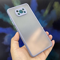 Ốp lưng cho Xiaomi Poco X3 NFC trong nhám viền màu che camera