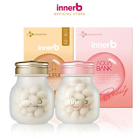 Bộ đôi thực phẩm bảo vệ sức khỏe giúp giữ ẩm & làm đẹp da InnerB (Aqua Rich 56 viên +Aqua Bank 56 viên) - Sản Phẩm Chính Hãng