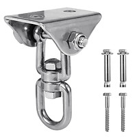 2 Pack Heavy Duty Swing Hangers Set 360° Swivel Swing Hangers Antirust Stainless Steel Swing Hook for Concrete and