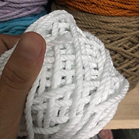 1kg Dây thắt macrame cotton trắng tinh/ trắng ngà/ kem Size 3mm/4mm/5mm